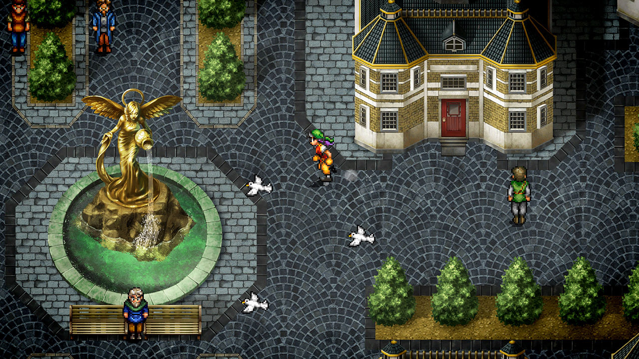 Suikoden I — the golden fountain plaza of the imperial capital Gregminster